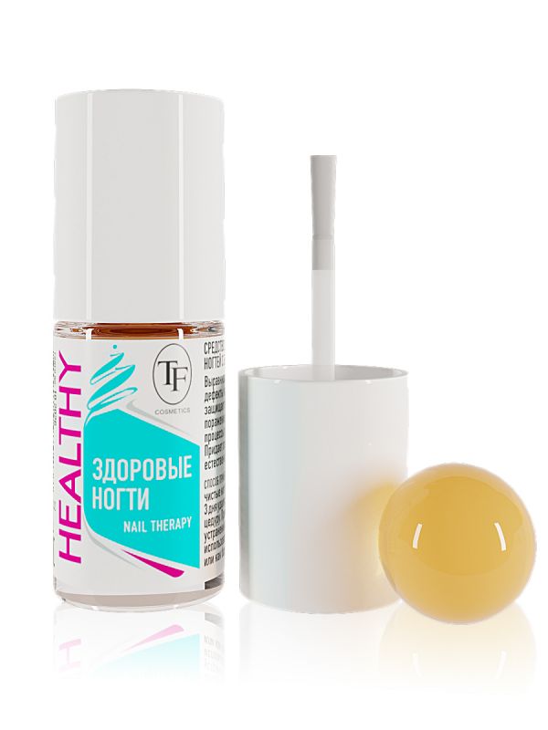 TF Means №5 for regeneration of nails with white clay "HEALTHY" HEALTHY NAILS, natural beige 8ml